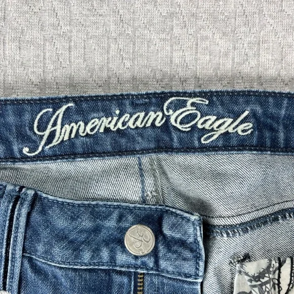 Vintage American Eagle Bootcut Jeans Women 10/31X27 Blue medium wash Mid Rise - Picture 12 of 12